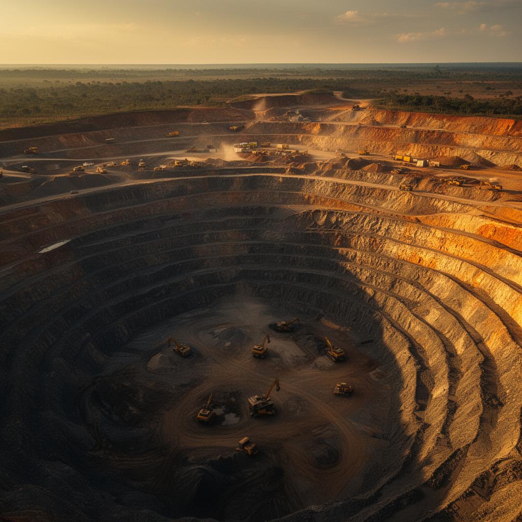 Aerial view of a mine